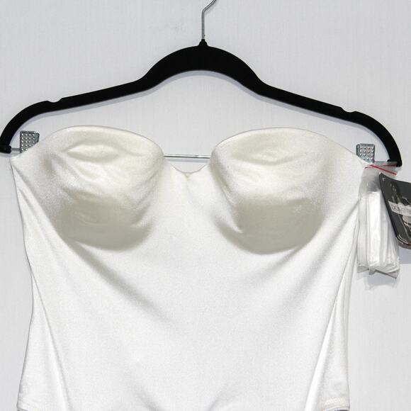 Dominique Ariel Hidden Underwire Seamless Longline Size 38D White NWT - Picture 2 of 6